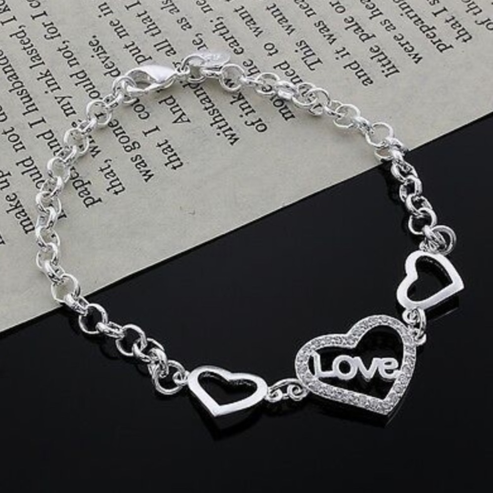 NWT 925 Solid silver Bracelet jewelry charms - Picture 2 of 4